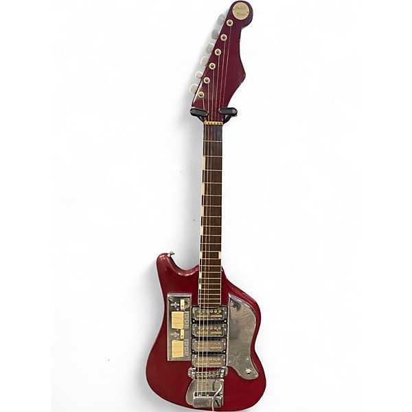 Used Teisco 60'S SS-4L ORBIT FOUR Cherry Solid Body Electric Guitar