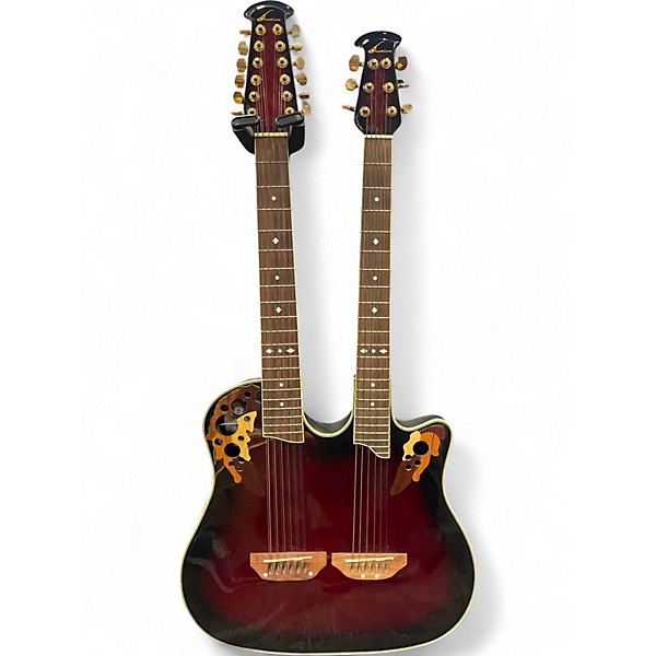 Used Ovation CSE225 Celebrity Double Neck RUBY REDBURST Acoustic Electric Guitar
