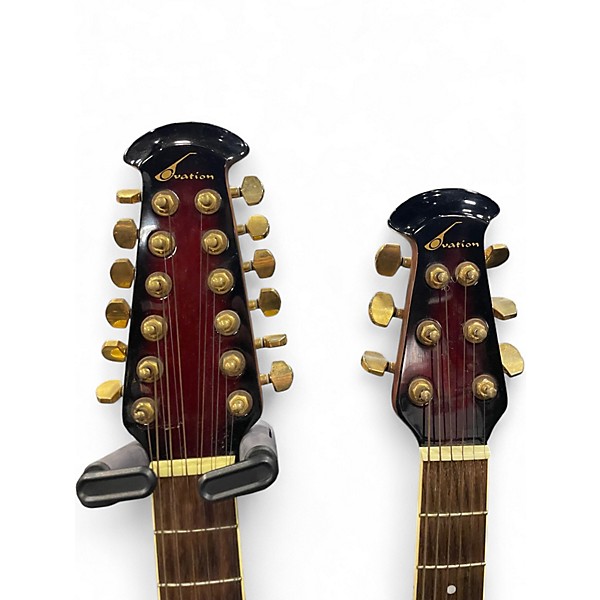 Used Ovation CSE225 Celebrity Double Neck RUBY REDBURST Acoustic Electric Guitar
