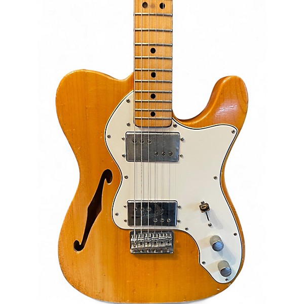 Vintage 1975 Fender Telecaster Thinline Natural Solid Body Electric Guitar