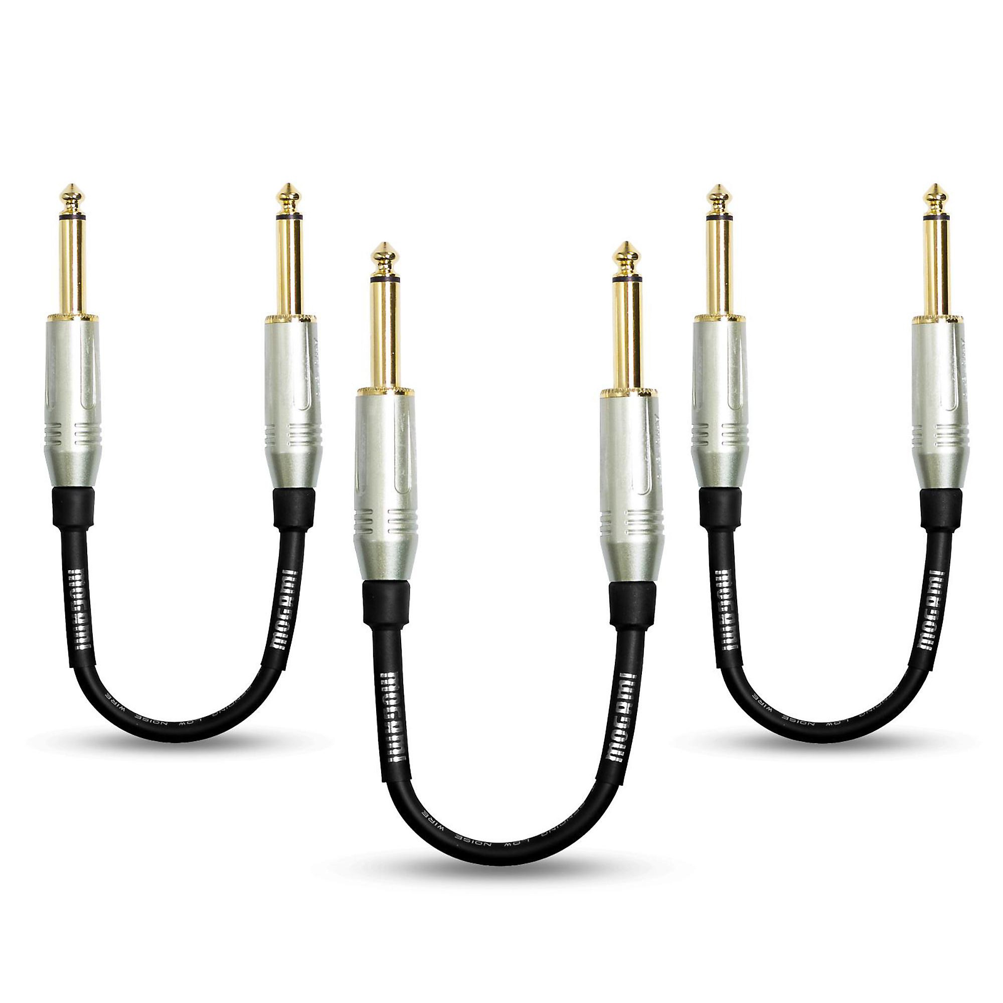 Mogami 1/4" Straight Patch Cable, 8" (3Pack) Guitar Center