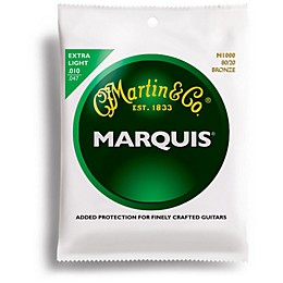 Clearance Martin M1000 Marquis 80/20 Bronze Extra Light Acoustic Guitar Strings