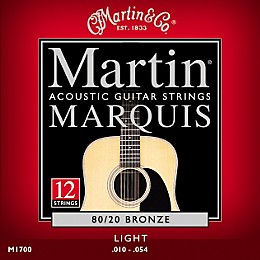 Martin M1700 Marquis 12-String 80/20 Bronze Light Acoustic Guitar Strings