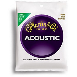 Martin M170 80/20 Bronze Extra Light Acoustic Guitar Strings