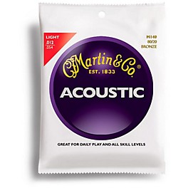 Martin M140 80/20 Bronze Light Acoustic Guitar Strings