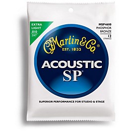 Martin MSP4600 12-String Phosphor Bronze Extra LightAcoustic Guitar Strings