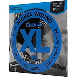 D'Addario EJ21 XL Nickel Jazz Light Electric Guitar Strings