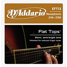 D'Addario EFT13 Flat Top PB Resophonic Acoustic String Set