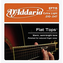 D'Addario EFT15 Flat Top PB Extra Light Acoustic Guitar Strings