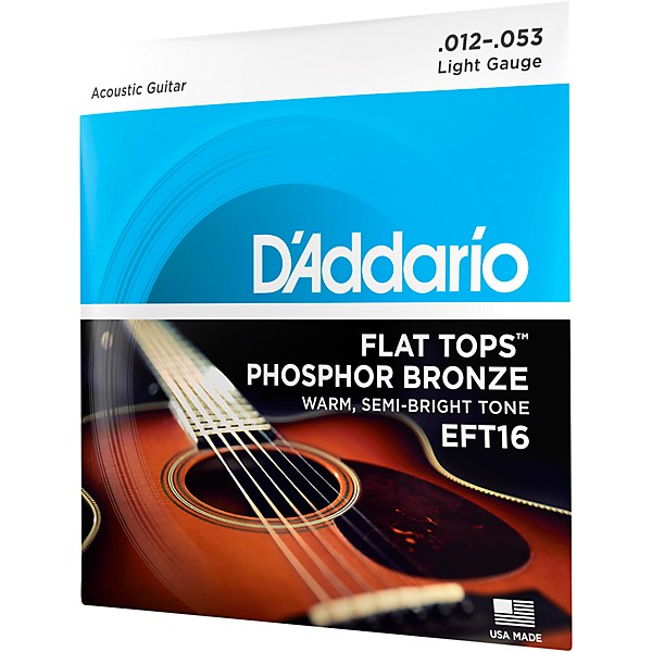 D'Addario EFT16 Flat Top PB Light Acoustic Guitar Strings