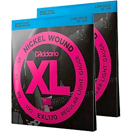 D'Addario EXL170TP Round Wound Bass Guitar Strings 2-Pack