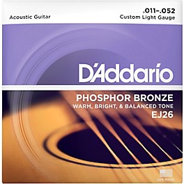 D'Addario EJ26 Phosphor Bronze Custom Light Acoustic Guitar Strings