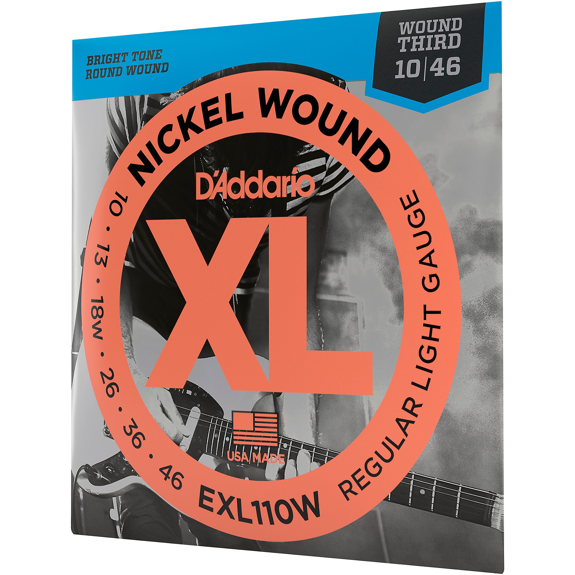 D'Addario EXL110W Nickel Regular Light Wound 3rd Electric