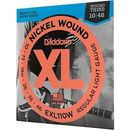 D'Addario EXL110W Nickel Regular Light Wound 3rd Electric Guitar Strings