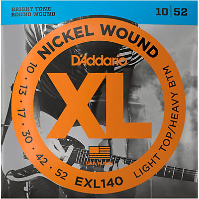 D'addario Exl140 Nickel Light Top/Heavy Bottom Electric Guitar Strings for sale