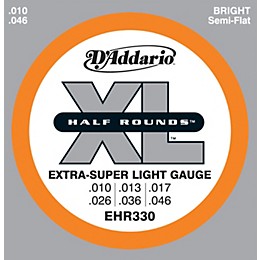 D'Addario EHR330 Half Round Extra Super Light Electric Guitar Strings