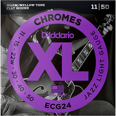 D'addario Xl Chromes Jazz Light Electric Guitar Strings Ecg24 Fla2und for sale