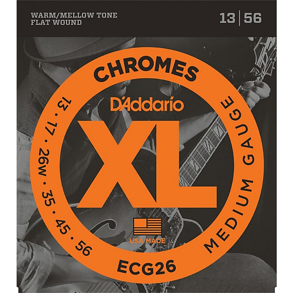 D'Addario ECG26 Chromes Medium Gauge Electric Guitar Strings