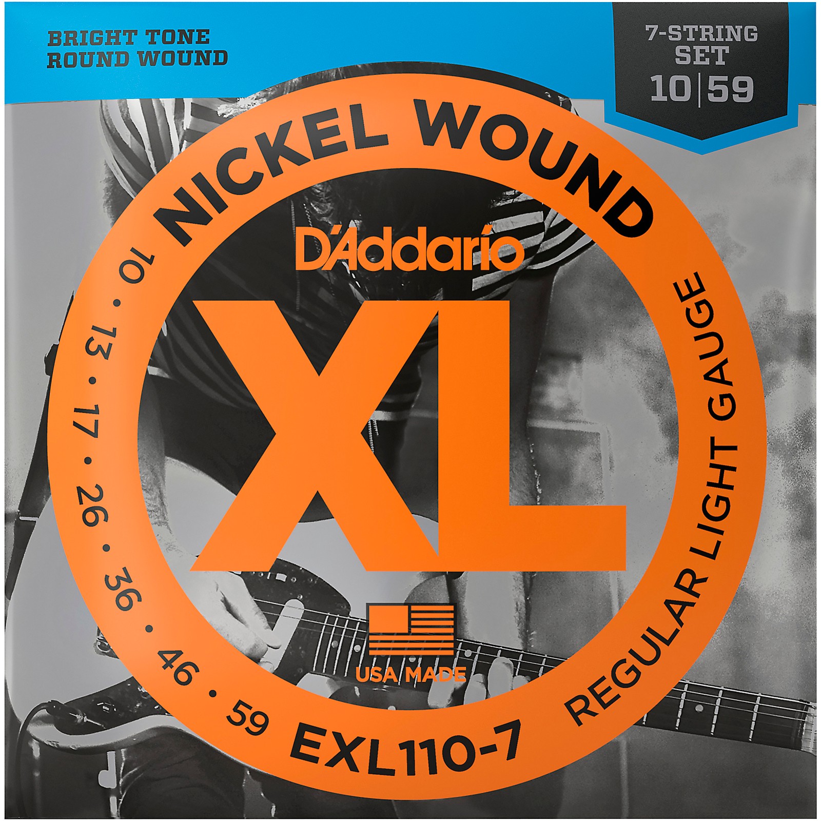 D'Addario EXL1107 Lite 7String Electric Guitar Strings Guitar Center