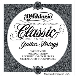 D'Addario EJ30 Rectified Classics Normal Tension Classical Guitar Strings Regular