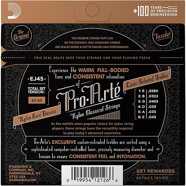 D'Addario EJ45 Pro-Arte Normal Tension Classical Guitar Strings