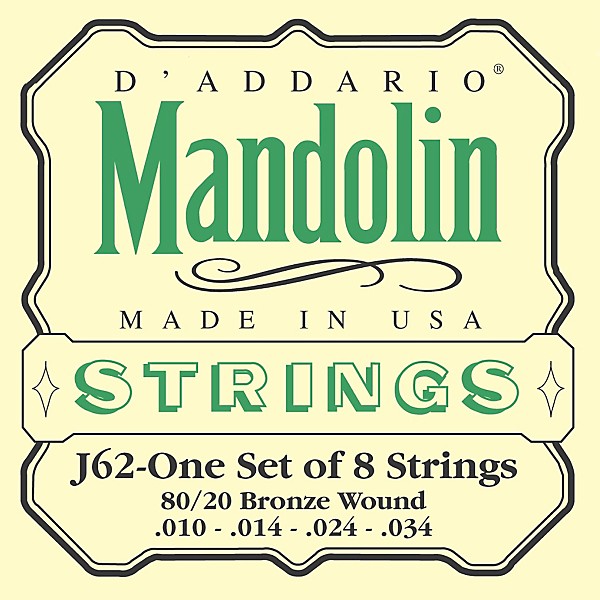 D'Addario J62 80/20 Phosphor Bronze Mandolin Strings