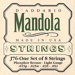 D'Addario J76 Mandola PB Light Mandolin Strings