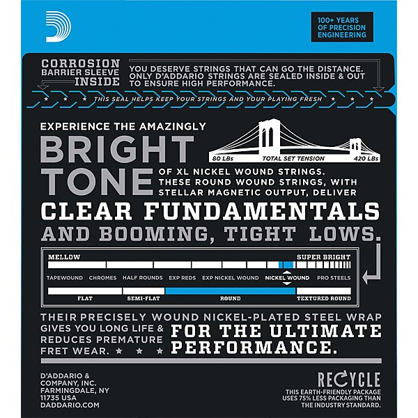 D'Addario EXL230 Heavy Long Bass Strings