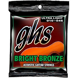 GHS BB10U 80/20 Bronze Ultra Light Acoustic Guitar Strings