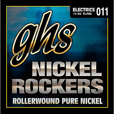 Ghs R+Rxl Nickel Rockers Pure Nickle Rollerwound Medium Electric Guitar Strings for sale