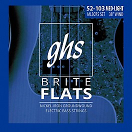 GHS ML3075 Brite Flats Flatwound Electric Bass Strings