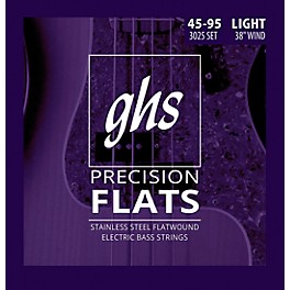 GHS Stainless Steel Precision Flatwound Electric Bass Strings