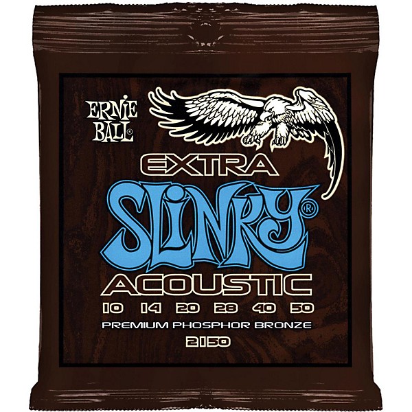Ernie Ball 2150 Extra Slinky Phosphor Bronze Acoustic Guitar Strings