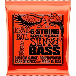 Ernie Ball 2838 Slinky Nickel Round Wound 6-String Electric Bass Strings