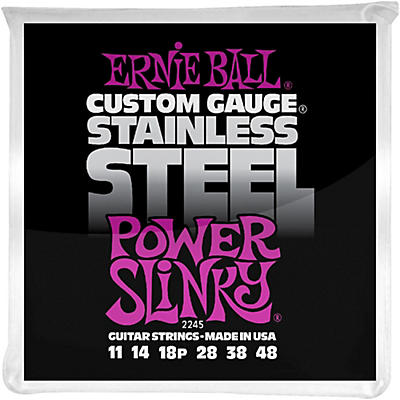 Ernie Ball 2245 Stainless Steel Power Slinky Strings for sale