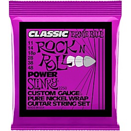 Ernie Ball P02250 Classic Pure Nickel Power Slinky Electric Guitar Strings 11-48