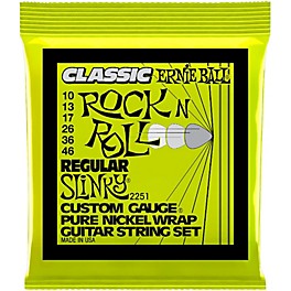 Ernie Ball 2251 Regular Slinky Classic Rock and Roll Pure Nickel Wrap Electric Guitar Strings