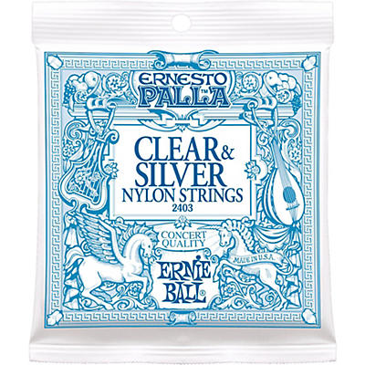 Ernie Ball 2403 Ernesto Palla Nylon Clear And Silver Classical Acoustic Guitar Strings for sale