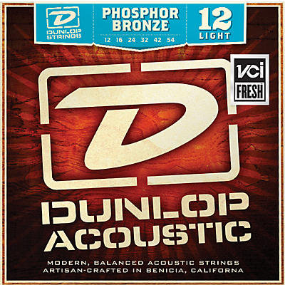 Dunlop Phosphor Bronze Light Acoustic Guitar Strings for sale