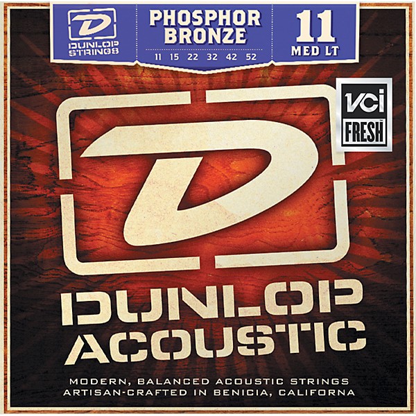 Dunlop Phosphor Bronze Medium Light Acoustic Guitar Strings
