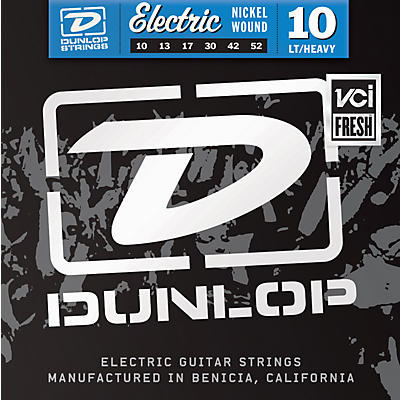 Dunlop Nickel Plated Steel Electric Guitar Strings Light Top Heavy Bottom 10'S for sale