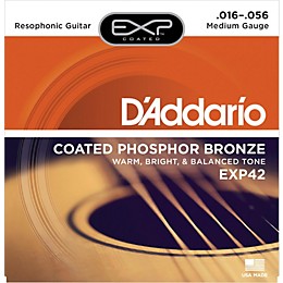 D'Addario EXP42 Coated Phosphor Bronze Resophonic Guitar Strings