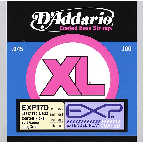 D'Addario EXP170 Coated Soft Bass Strings Soft