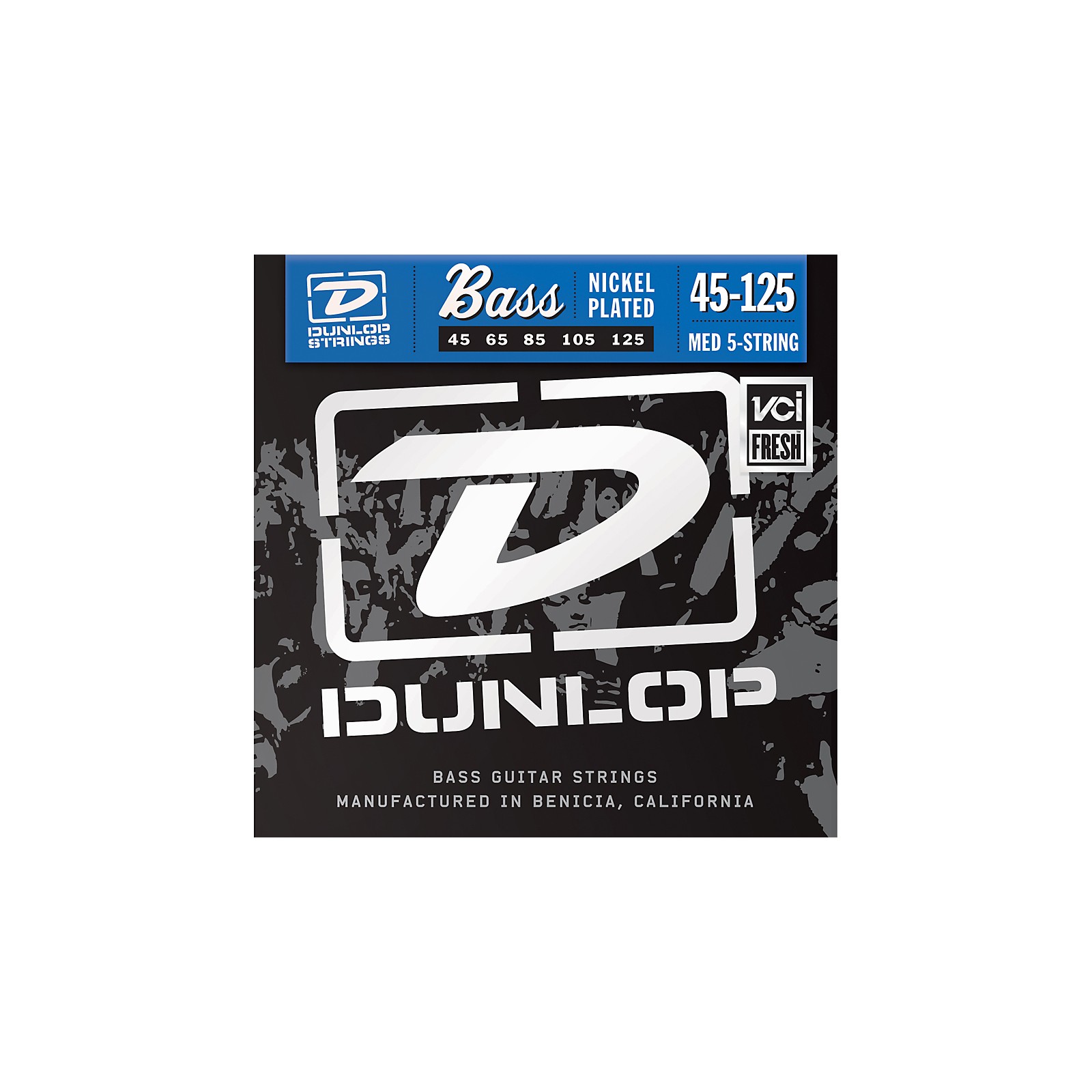 Dunlop Nickel Plated Steel Bass Strings Medium 5 String