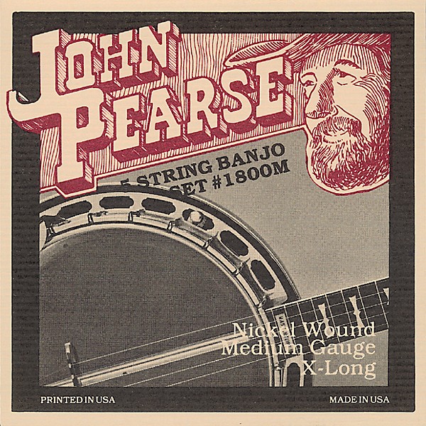 John Pearse 1800M Medium Banjo Strings
