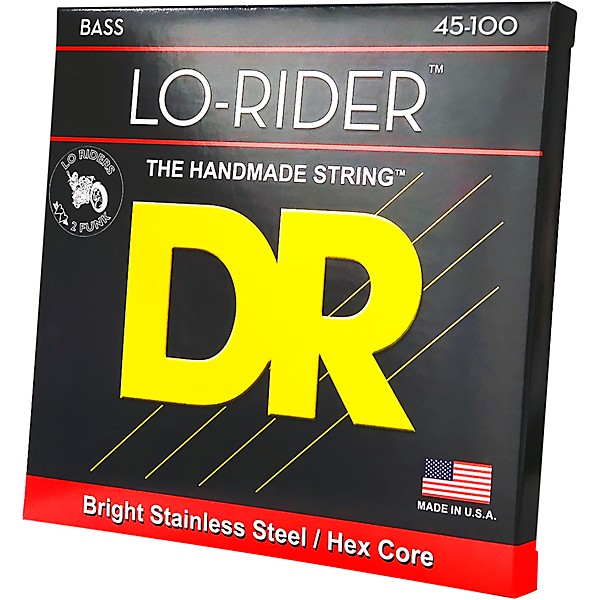 DR Strings Lo Rider MLH-45 Medium Lite Stainless Steel 4-String Bass Strings