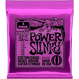 Ernie Ball 3220 Nickel Power Slinky Electric Guitar Strings 3-Pack