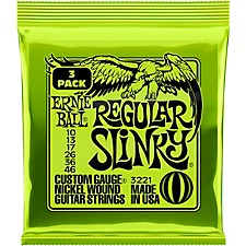 6 SETS ERNIE BALL 2221 REGULAR SLINKY ELECTRIC GUITAR STRINGS 10-46 ( –  Mountain Rock Music