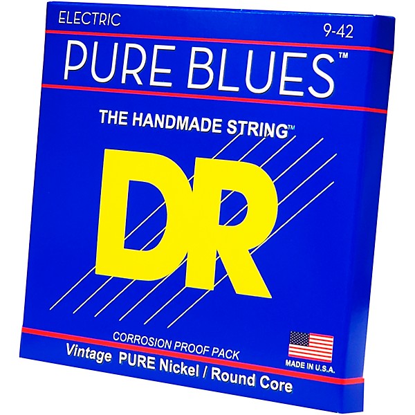 DR Strings PHR9 Pure Blues Nickel Light Electric Guitar Strings