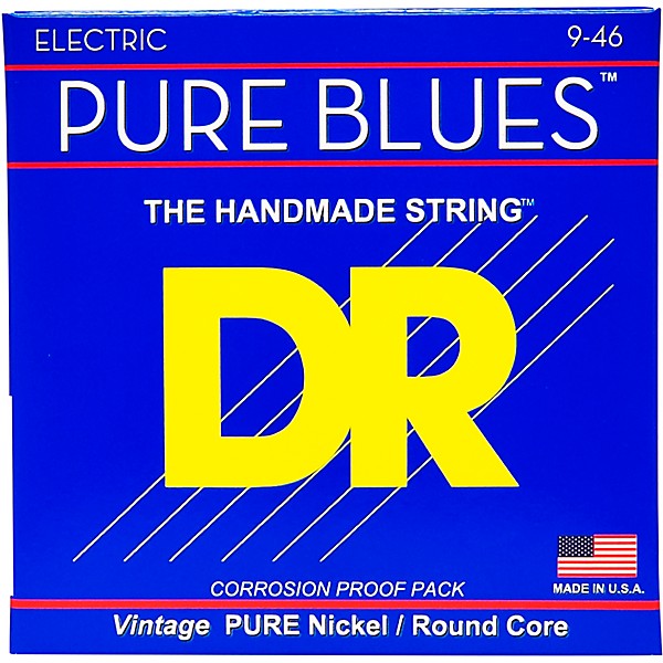 DR Strings PHR9/46 Pure Blues Nickel Lite'n'Heavy Electric Guitar Strings